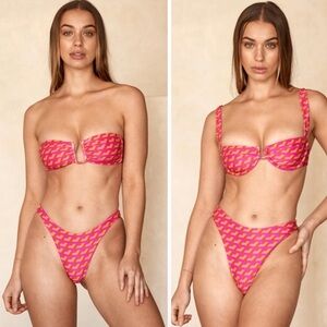 Monday Swimwear Fuschia GEO Bikini
